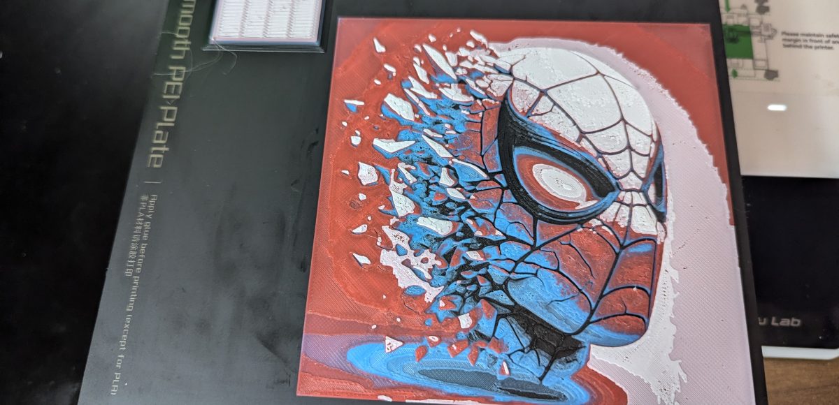 Spiderman 2D HueForge Art Print